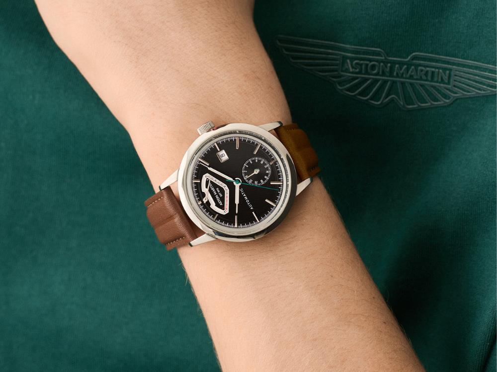 Reloj Automático Aston Martin Timeless TS3, Negro, 40mm, MTTS3F602