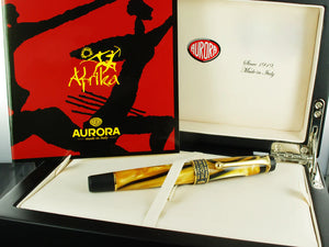 Roller Aurora Afrika, Edición Limitada, Resina jaspeada, Adornos en oro, 527