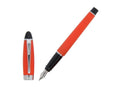 Estilográfica Aurora Ipsilon Satin - Resina Naranja y Cromo - B10O