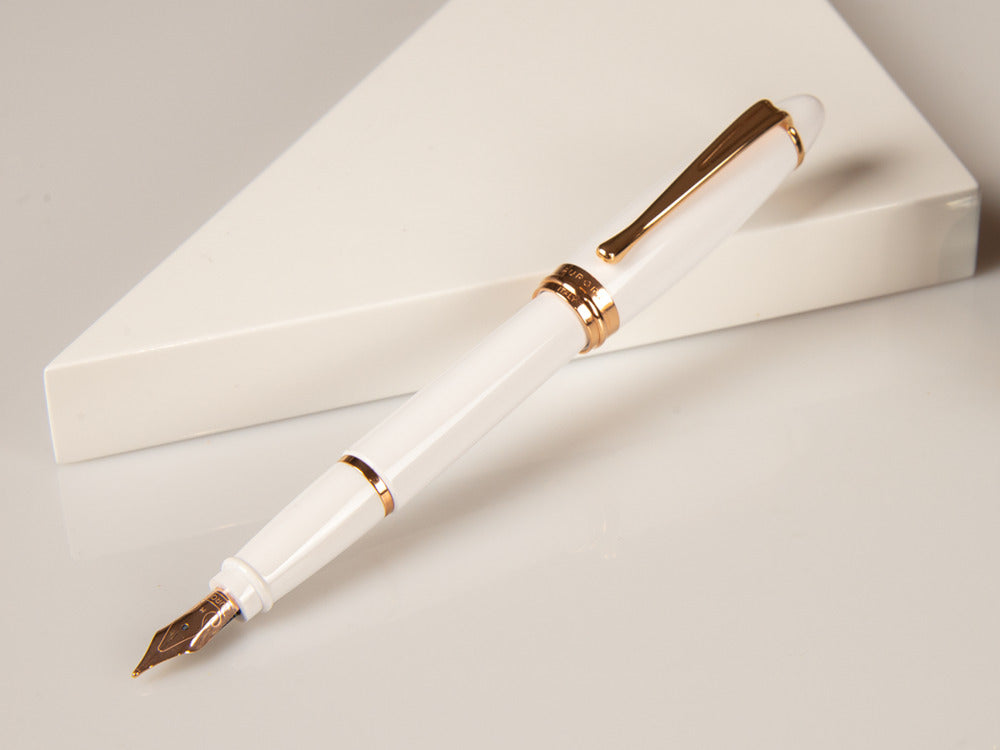 Pluma Estilográfica Aurora Ipsilon Invierno, Blanco, Oro Rosa, B11-PW