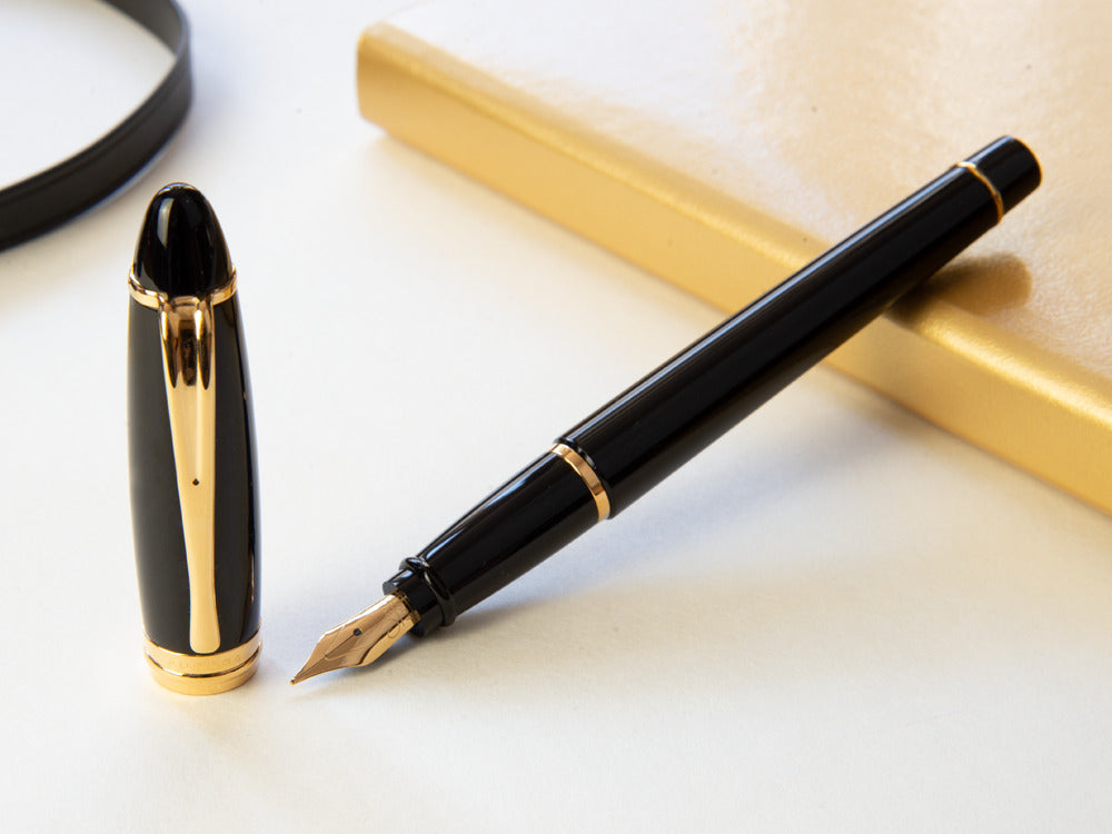 Pluma Estilográfica Aurora Ipsilon -  Resina Negra  -  B11N