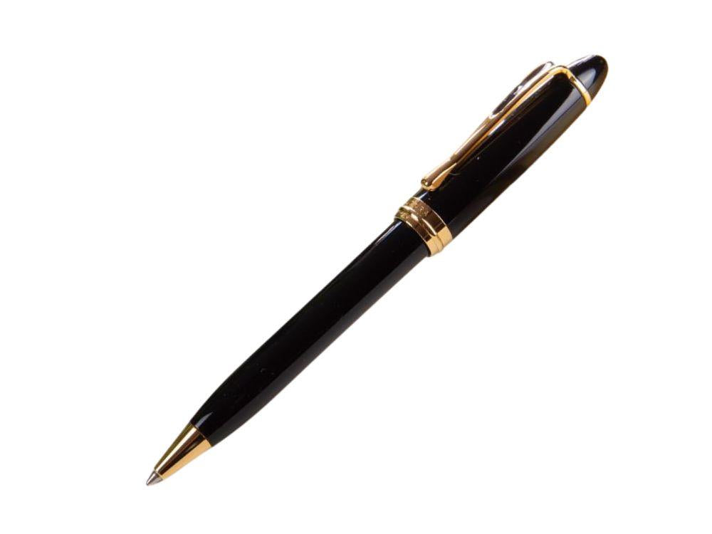 Bolígrafo Aurora Ipsilon, Resina Negra, Adornos en oro, B32N