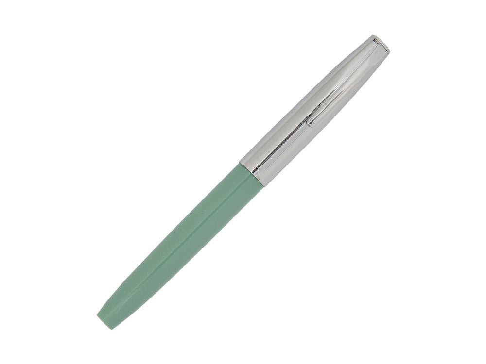 Pluma Estilográfica Aurora Duo-Cart, Resina verde, Cromo, DC57-CVM