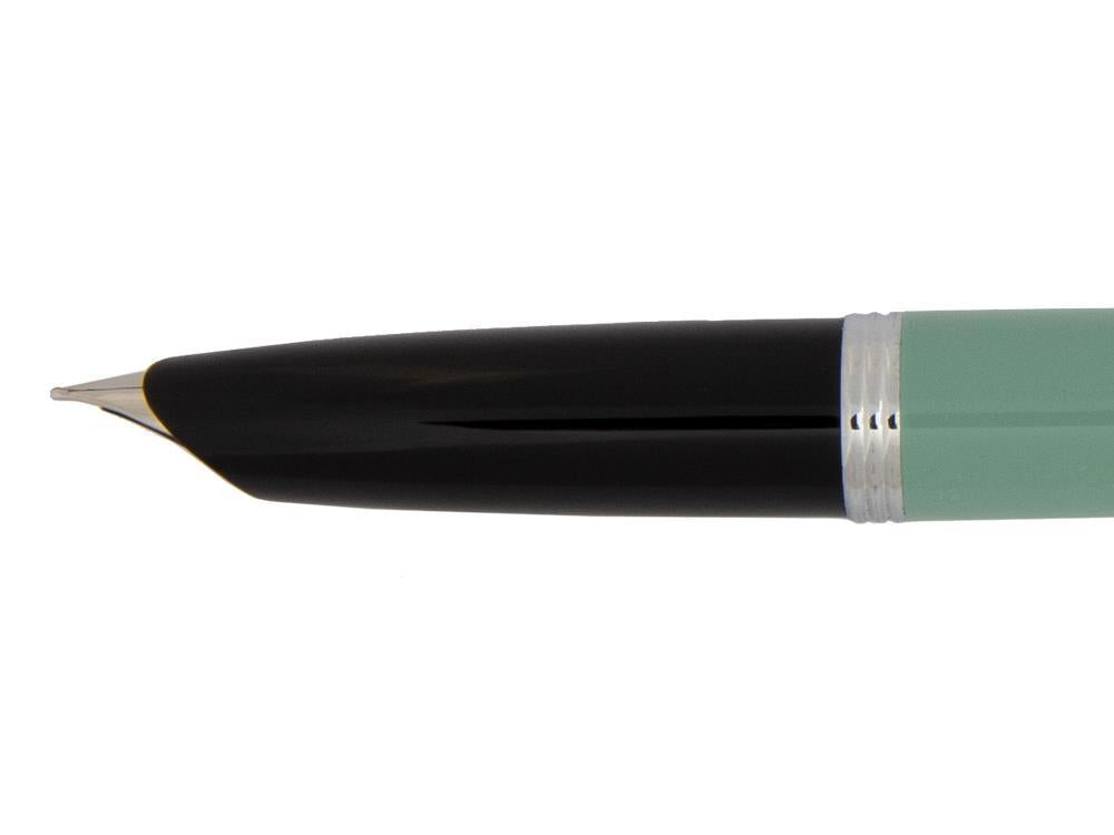 Pluma Estilográfica Aurora Duo-Cart, Resina verde, Cromo, DC57-CVM