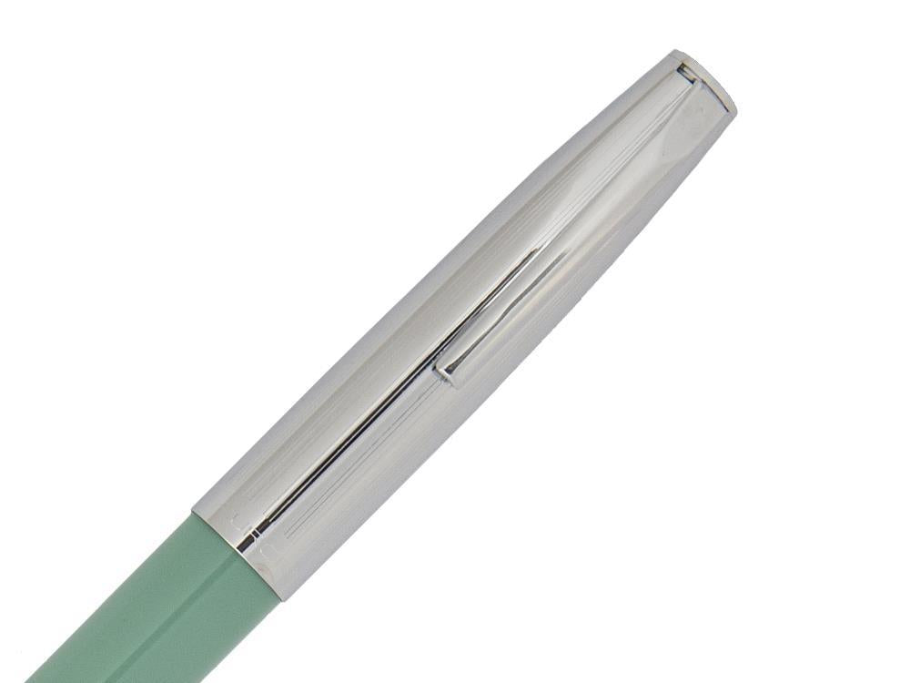 Pluma Estilográfica Aurora Duo-Cart, Resina verde, Cromo, DC57-CVM