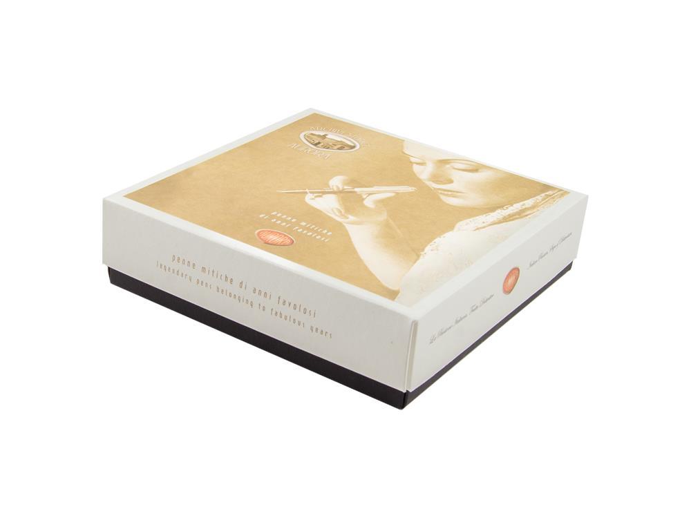 Pluma Estilográfica Aurora Duo-Cart, Resina verde, Cromo, DC57-CVM