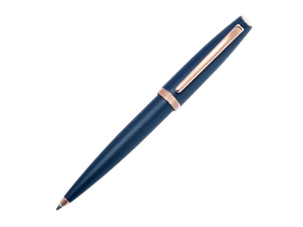 Bolígrafo Aurora Style, Resina Azul, Adornos en oro rosa, E40PB