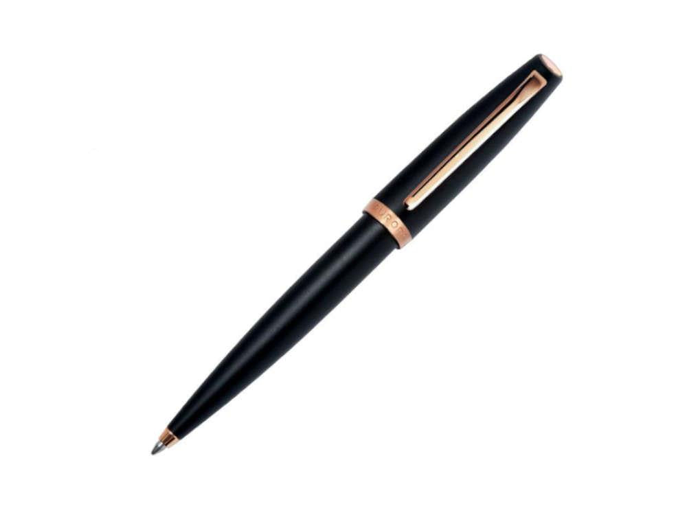 Bolígrafo Aurora Style, Resina Negra, Adornos en oro, E40PN
