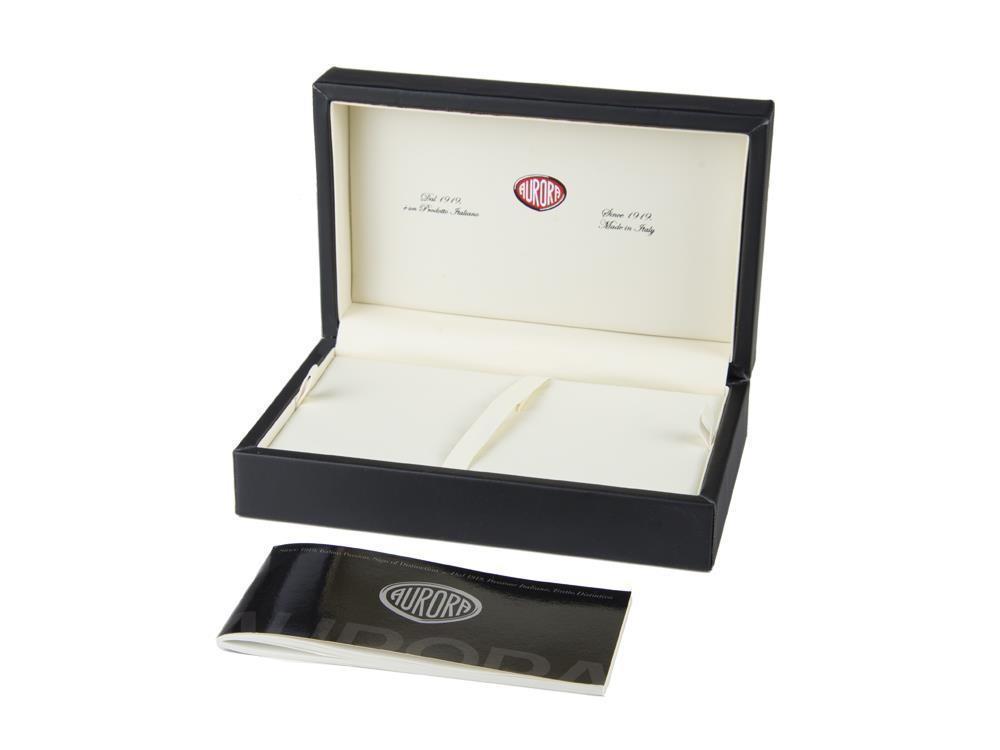 Pluma Estilográfica Aurora TU, Resina, Adornos Cromados, Negro, T11CN