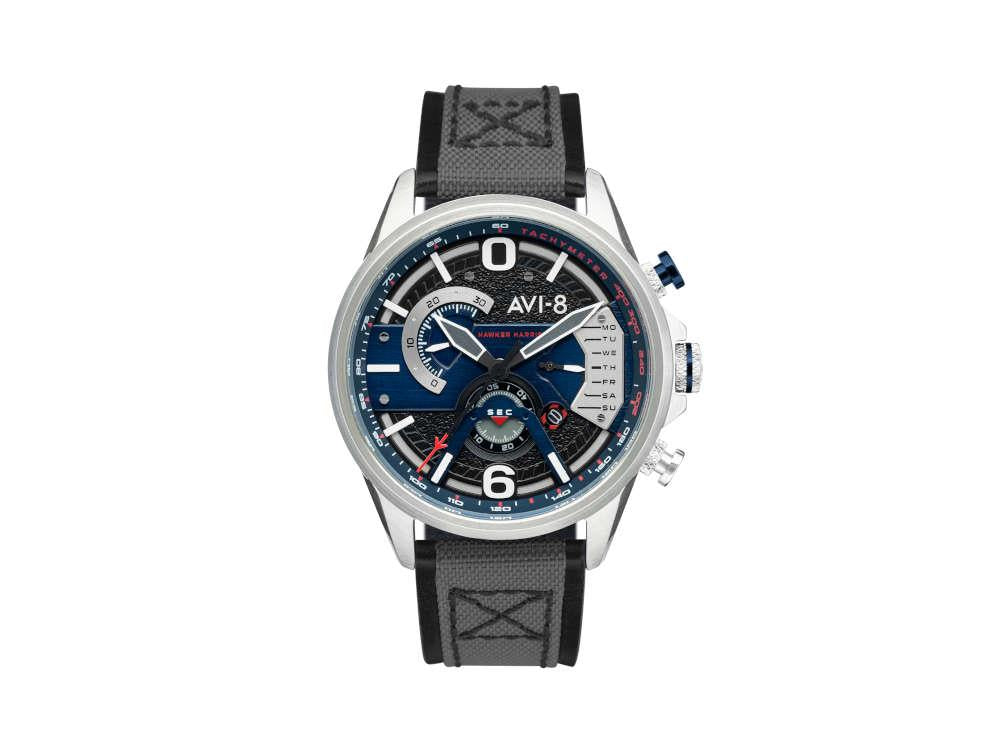 Reloj de Cuarzo AVI-8 Hawker Harrier II, Azul, 43 mm, AV-4056-04