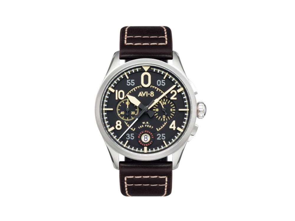 Reloj de Cuarzo AVI-8 Spitfire Lock Chronograph Midnight Oak, 42 mm, AV-4089-01