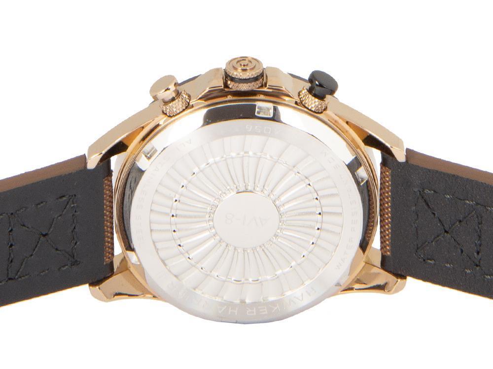 Reloj de Cuarzo AVI-8 Hawker Harrier II, PVD Oro, Negro, 43 mm, AV-4056-06
