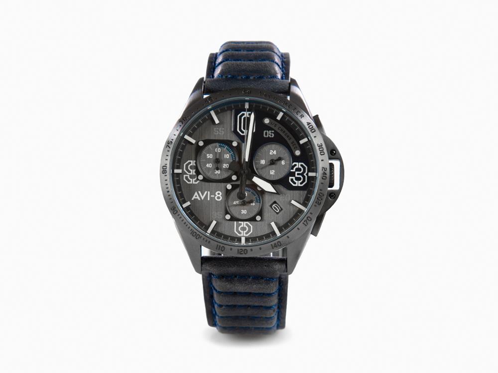 Reloj de Cuarzo AVI-8 P-51 Mustang Blakeslee Chronograph Air Blue, AV-4077-04