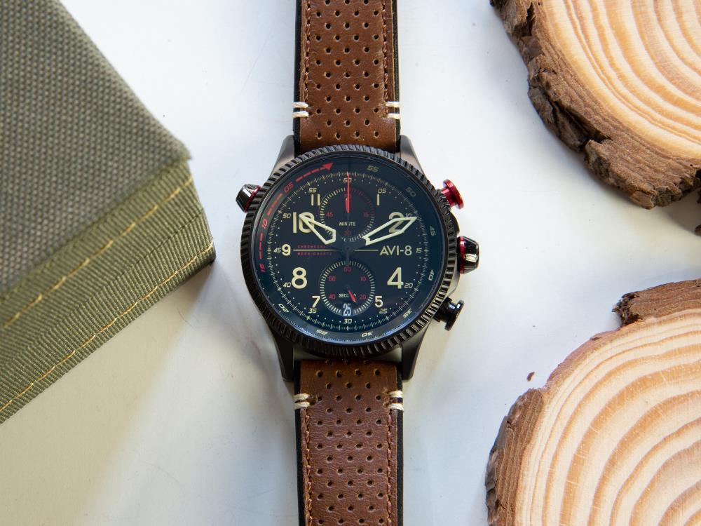 Reloj de Cuarzo AVI-8 Hawker Hunter Duke Chronograph Tangmere, Negro, AV-4080-04