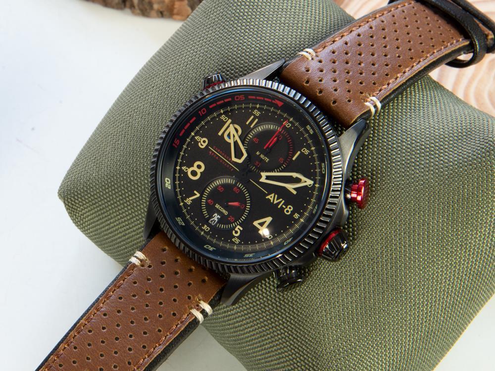 Reloj de Cuarzo AVI-8 Hawker Hunter Duke Chronograph Tangmere, Negro, AV-4080-04