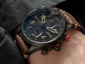 Reloj de Cuarzo AVI-8 Hawker Hunter Duke Chronograph Tangmere, Negro, AV-4080-04