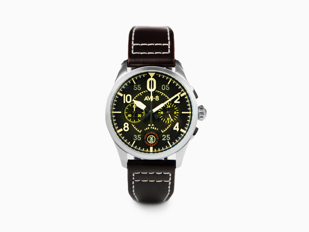 Reloj de Cuarzo AVI-8 Spitfire Lock Chronograph Midnight Oak, 42 mm, AV-4089-01