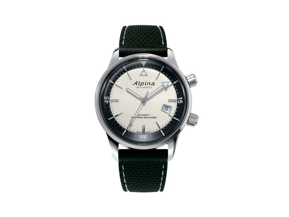 Reloj Automático Alpina Seastrong Diver 300 Heritage, Blanco, 42 mm, 30 atm, Día