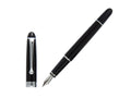 Pluma Estilográfica Aurora 88Small, Resina Negra, Adornos cromados,810C