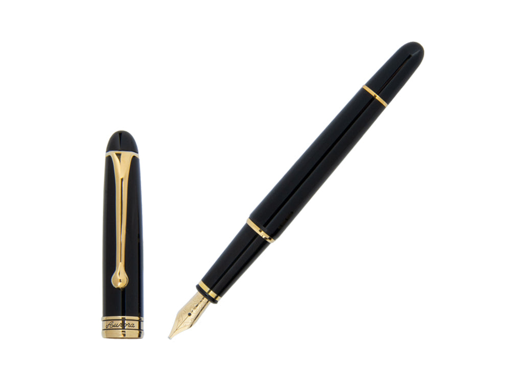 Pluma Estilográfica Aurora 88 Small, Resina, PVD Oro, 810