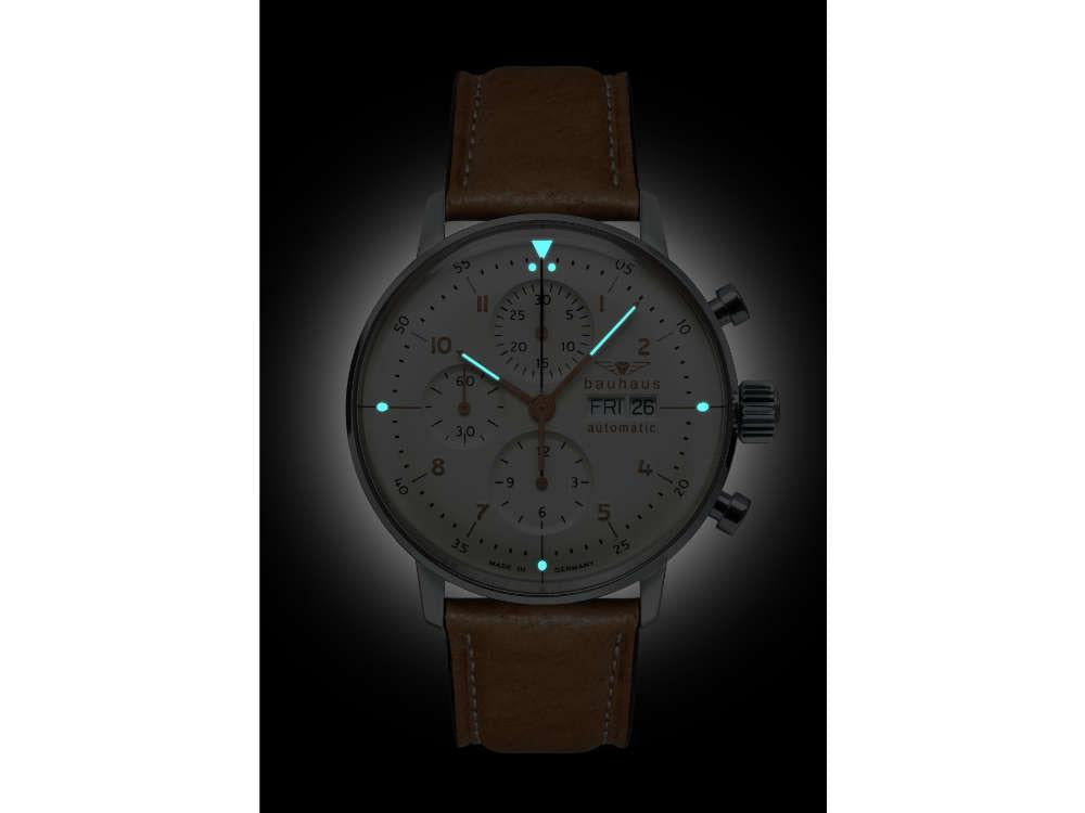 Reloj Automático Bauhaus Aviation Dessau, Blanco, 42 mm, SW 500, 2018-1