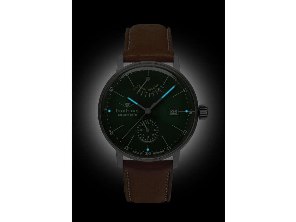 Reloj Automático Bauhaus Aviation Dessau, Verde, 41 mm, Miyota 9132, 2060-4