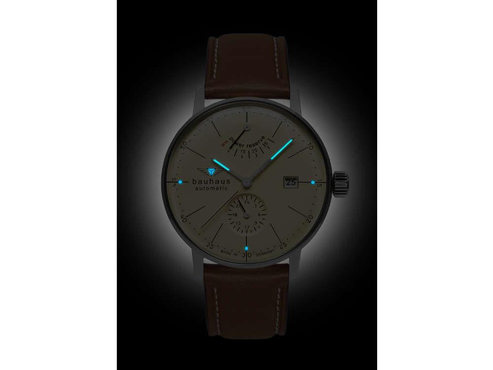 Reloj Automático Bauhaus Aviation Dessau, Beige, 41 mm, Miyota 9132, 2060-5