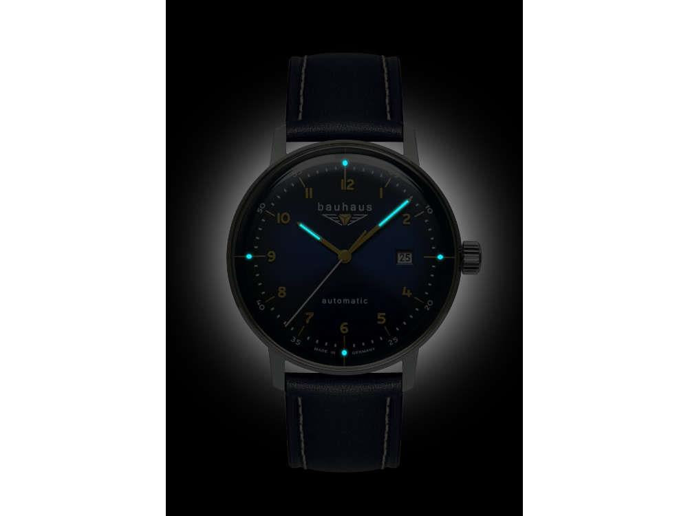 Reloj Automático Bauhaus Aviation Dessau, Azul, 40 mm, Miyota 8215, 2064-3