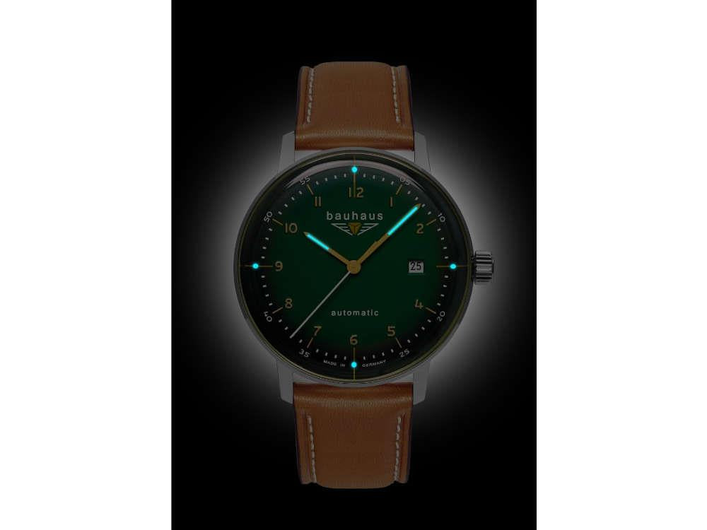 Reloj Automático Bauhaus Aviation Dessau, Verde, 40 mm, Miyota 8215, 2064-4