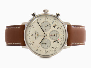 Reloj de Cuarzo Bauhaus Solar Chronograph, Beige, 41 mm, Día, 2086-5