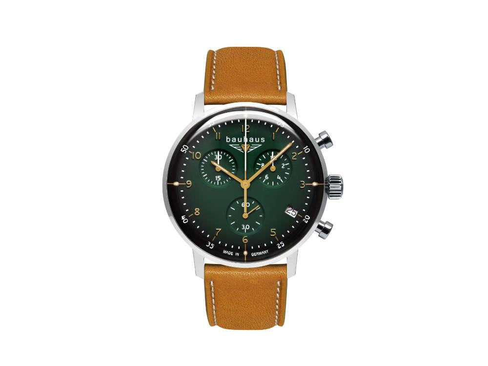 Reloj de Cuarzo Bauhaus Aviation Dessau, Verde, 41 mm, Cronógrafo, Día, 2096-4