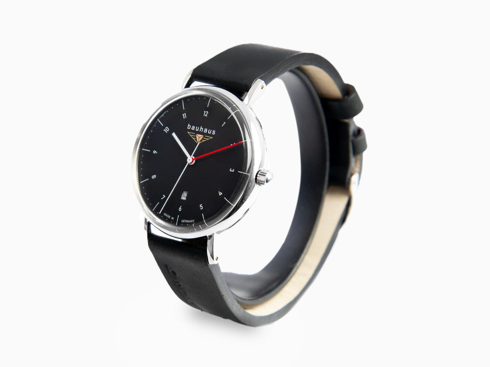 Reloj de Cuarzo Bauhaus, Negro, 41 mm, Día, 2140-2