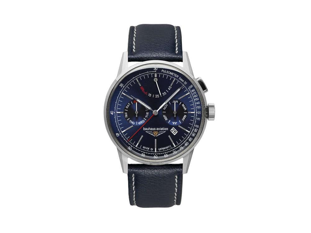 Reloj Automático Bauhaus Aviation G38 Dessau, Azul, 42 mm, Miyota 9100, 2362-3