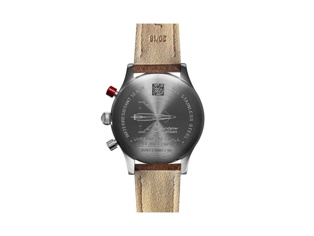 Reloj de Cuarzo Bauhaus Aviation, Negro, 41 mm, Cronógrafo, Día, 2576-2