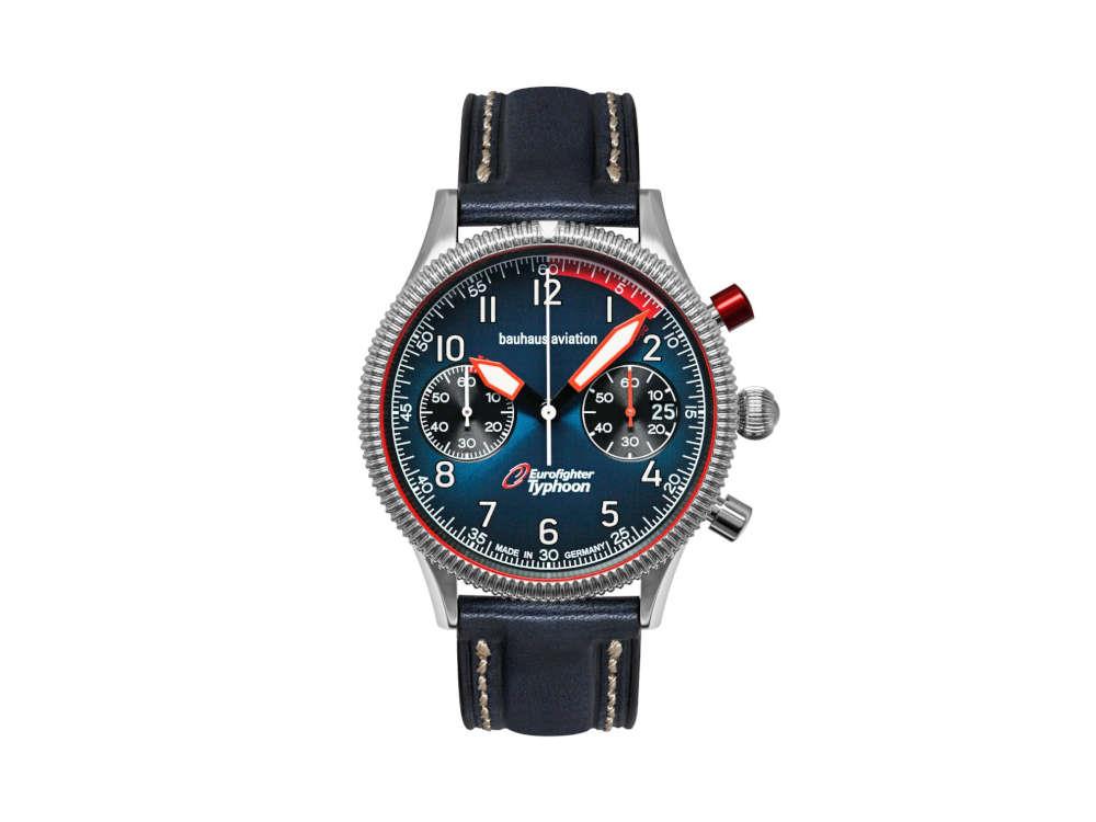 Reloj de Cuarzo Bauhaus Aviation, Azul, 41 mm, Cronógrafo, Día, 2576-3