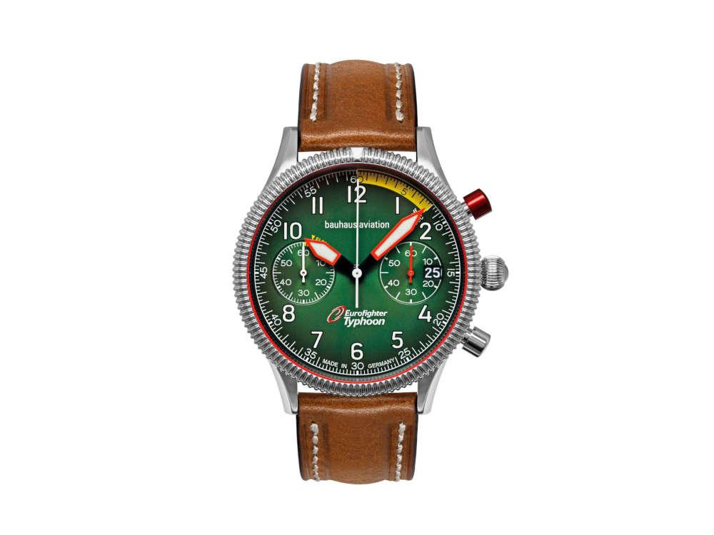 Reloj de Cuarzo Bauhaus Aviation, Verde, 41 mm, Cronógrafo, Día, 2576-4