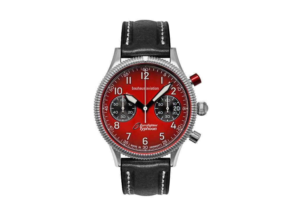 Reloj de Cuarzo Bauhaus Aviation, Rojo, 41 mm, Cronógrafo, Día, 2576-5