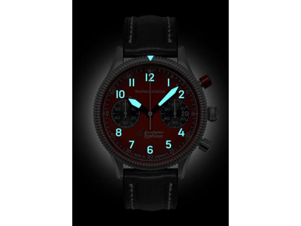 Reloj de Cuarzo Bauhaus Aviation, Rojo, 41 mm, Cronógrafo, Día, 2576-5