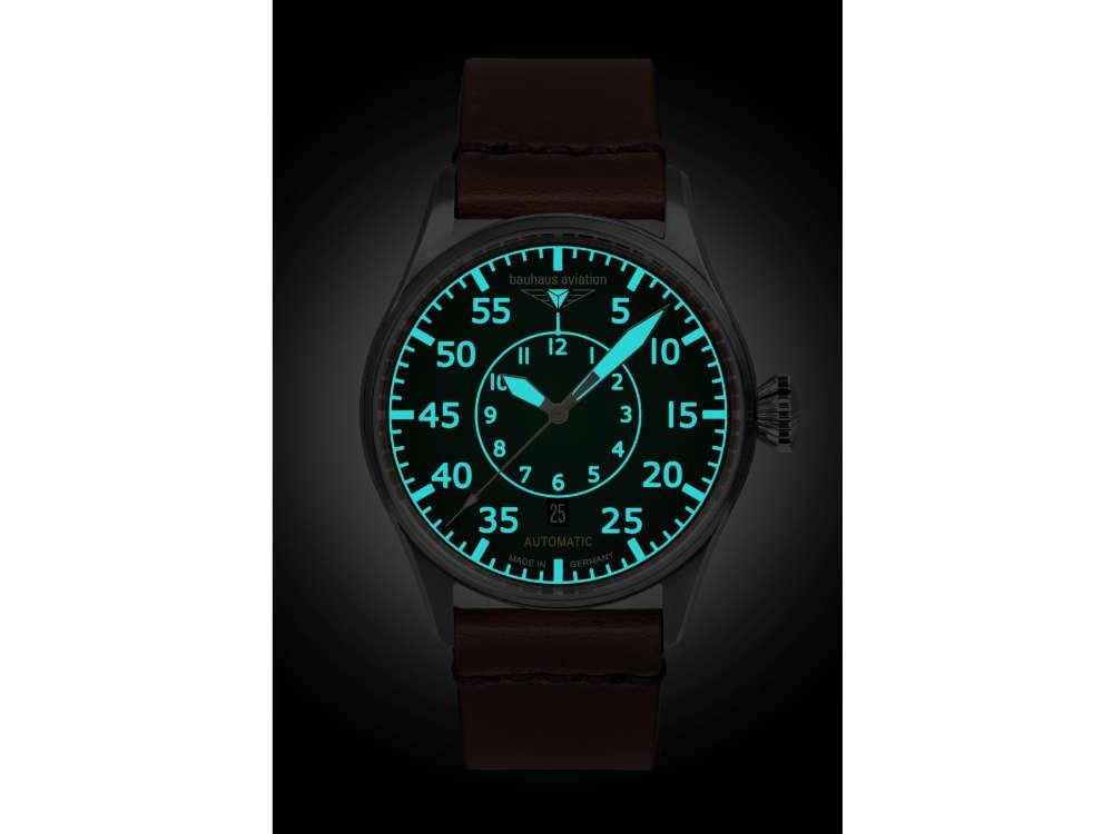 Reloj Automático Bauhaus Aviation Flight Control, Verde, 42 mm, SW 220, 2756-4