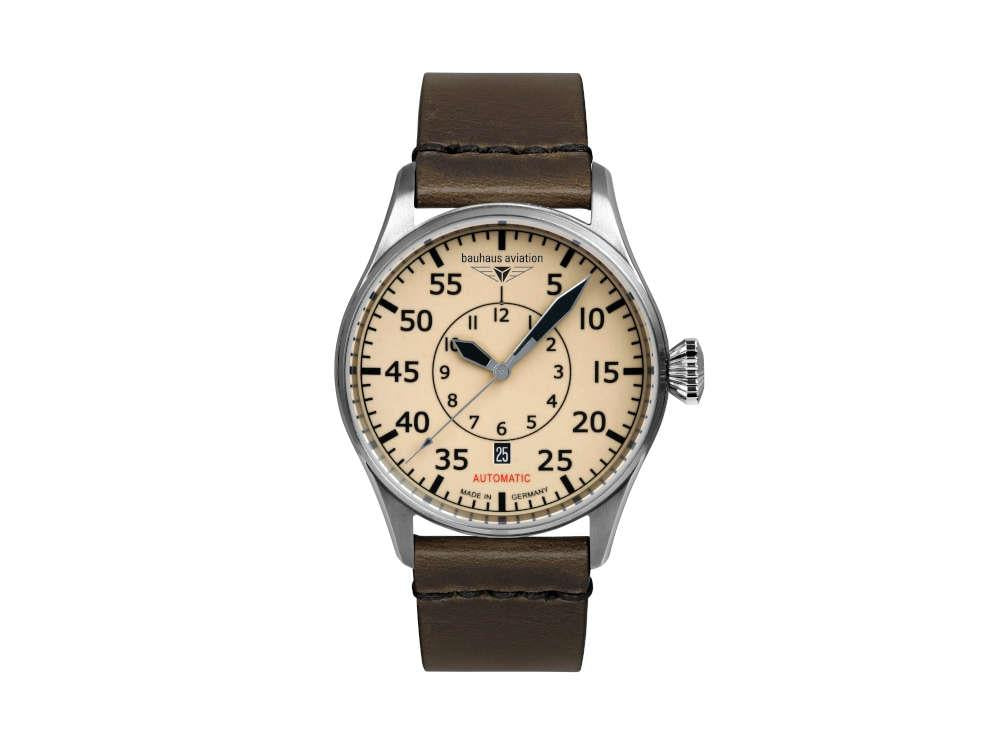 Reloj Automático Bauhaus Aviation Flight Cotrol, Beige, 42 mm, SW 220, 2756-5