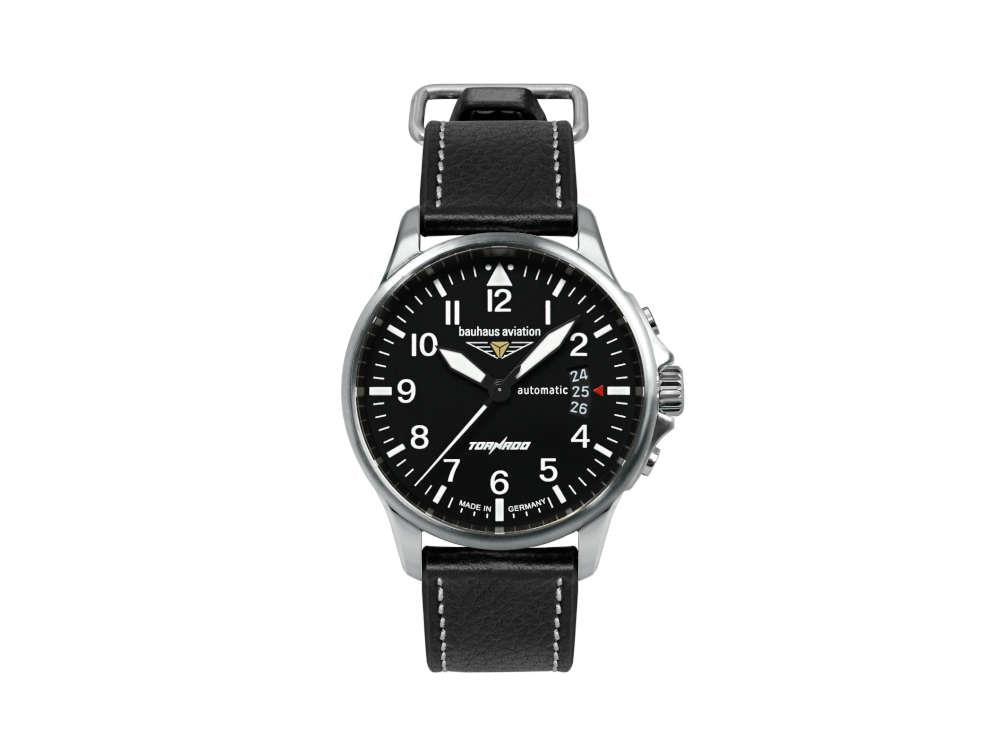 Reloj Automático Bauhaus Aviation Tornado, Negro, 40 mm, Miyota 9015, 2760-2