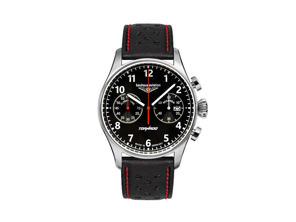 Reloj de Cuarzo Bauhaus Aviation Tornado, Negro, 42 mm, 2770-2