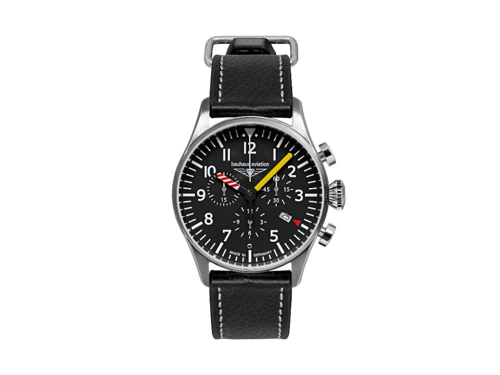 Reloj de Cuarzo Bauhaus Aviation Flight Control , Negro, 41 mm,Cronógrafo 2788-5