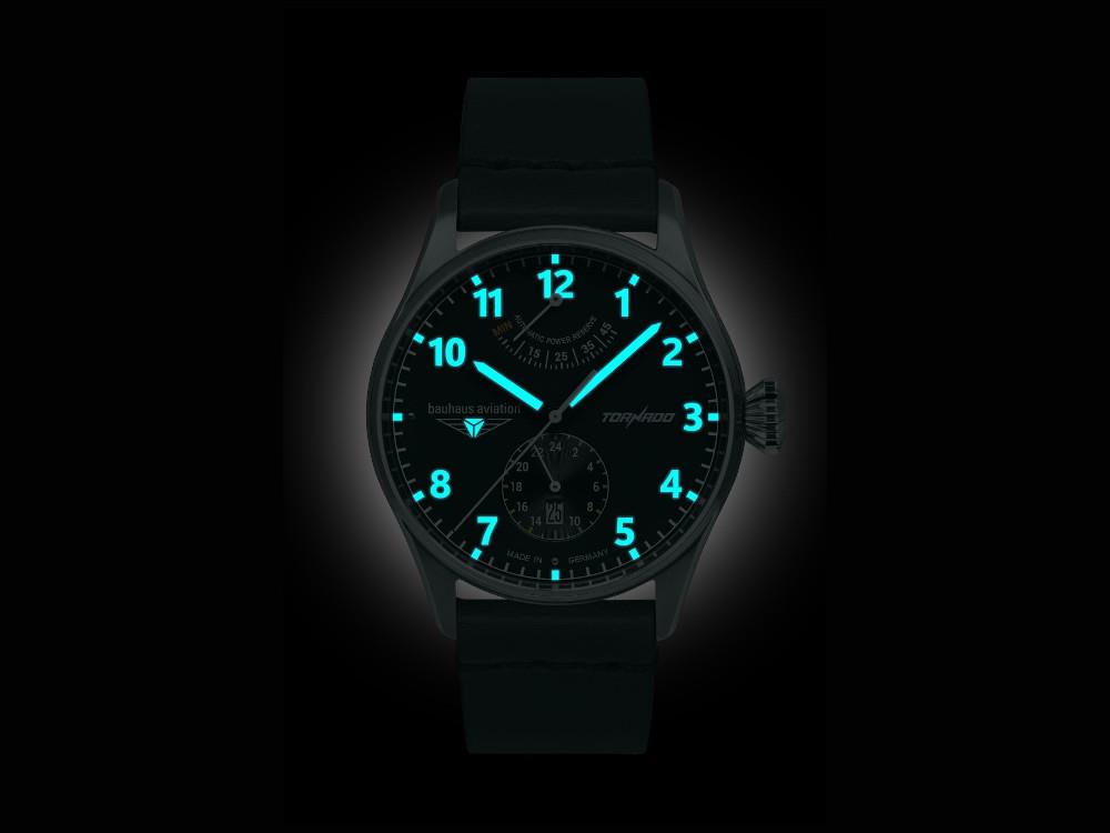 Reloj Automático Bauhaus Aviation Tornado, Negro, 42 mm, Día, 2790-3