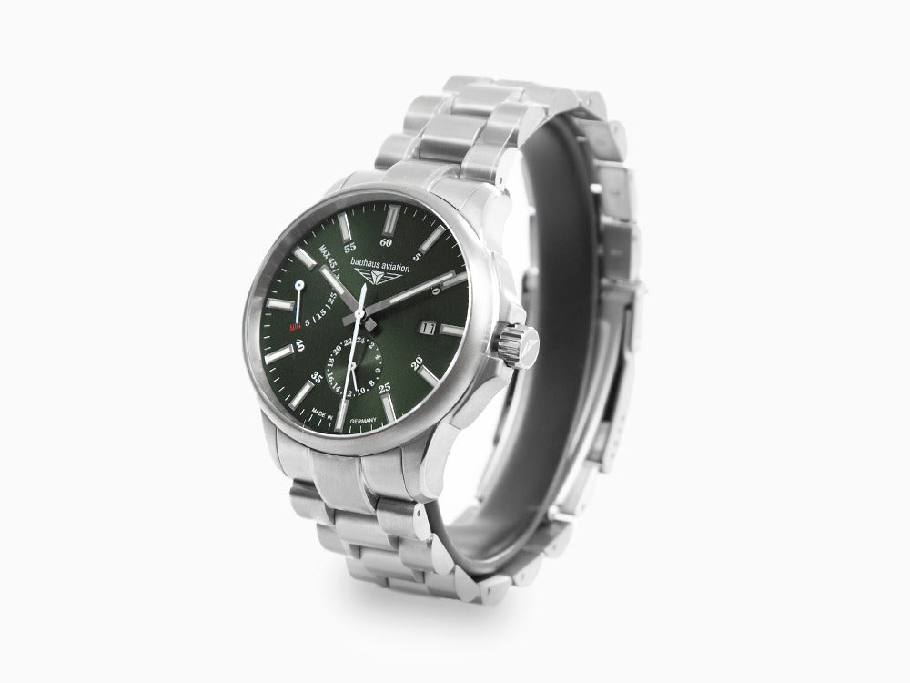 Reloj Automático Bauhaus Aviation, Titanio, Verde, 42 mm, Día, 2860M-4