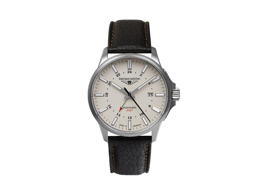 Reloj Automático Bauhaus Aviation Titanium, Blanco, 42 mm, Día, 2868-5
