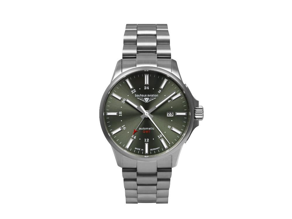 Reloj Automático Bauhaus Aviation Titanium, Verde, 42 mm, Día, 2868M-4