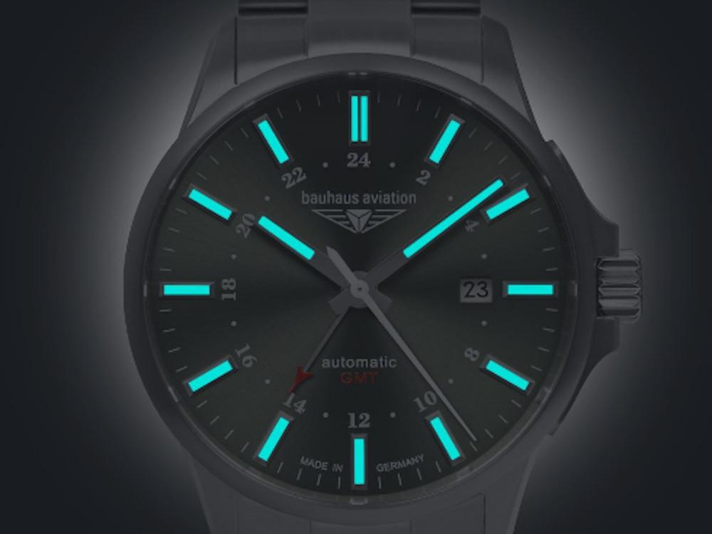 Reloj Automático Bauhaus Aviation Titanium, Verde, 42 mm, Día, 2868M-4