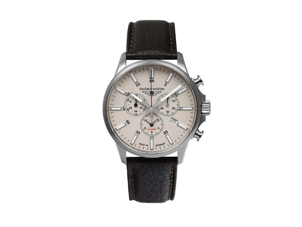 Reloj de Cuarzo Bauhaus Aviation, Beige, 42 mm, Cronógrafo, Día, 2880-5