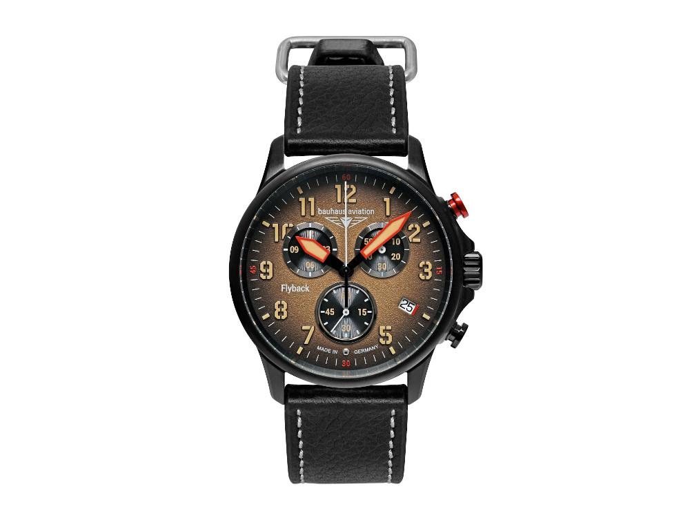 Reloj de Cuarzo Bauhaus Aviation  Blackwing, Marrón, 42 mm, Cronógrafo, 2888-5